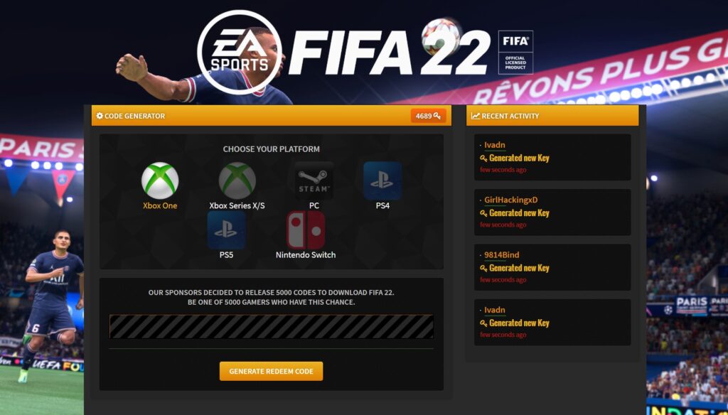 FIFA 22 Redeem Code