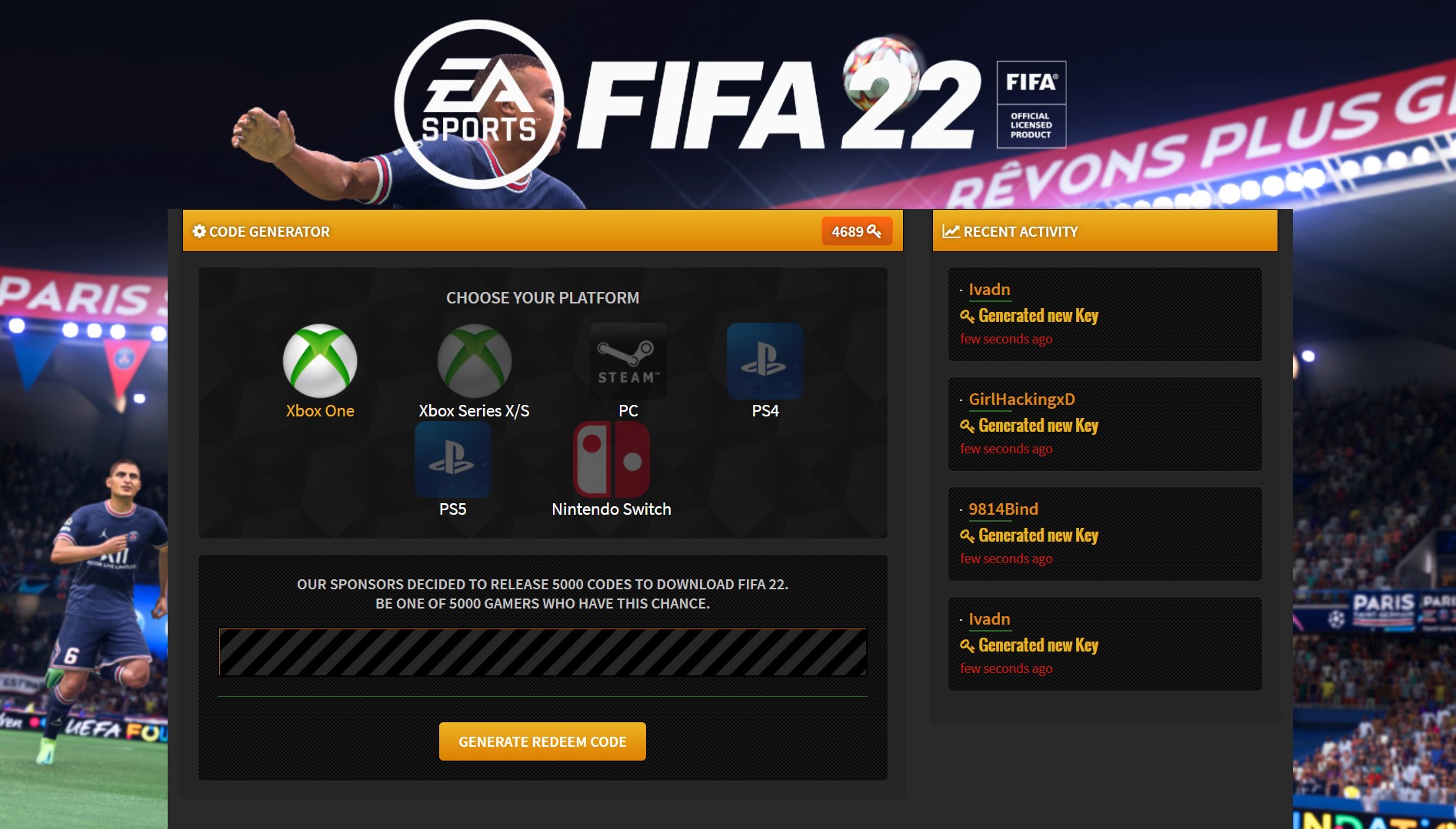 Fifa 22 Product Key Generator Free Download for Pc Ps4 Xbox One - Fifa 22  Product Key Generator Free Download for Pc Ps4 Xbox One Free Download [ No  Survey ] Download
