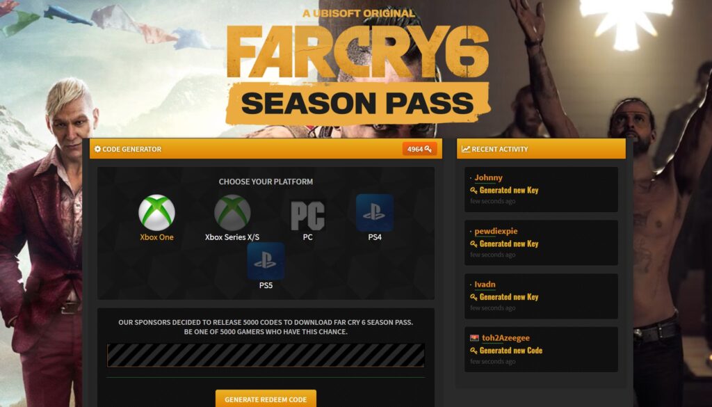 Far Cry 6 Season Pass Code